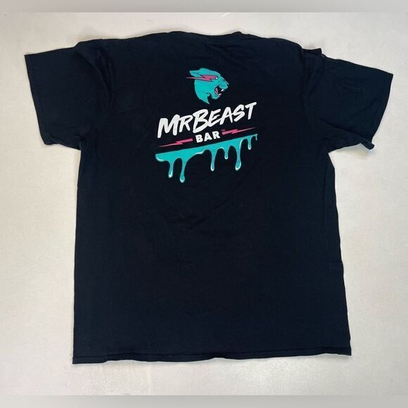MrBeast Feastables Feast Like A Beast Graphic T-shirt Men Large Black - Picture 3 of 6